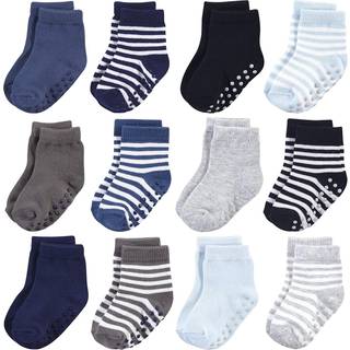 R?rt af Nature Baby Organic Cotton Socks med ikke-skidt Gripper for Fall Resistance Blue 4T