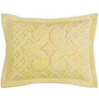 Better Trends Gul Standard Sham 100% Bomuld Chenille Senget?ppe Sham Bl?dt og hyggeligt tuftet t?rretumbler (21x27 Std Sham) Ashton Collection