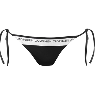 Calvin Klein CK Logo String Side Tie Bikini - Black - Small * Kampagne *