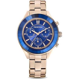 Octea Lux Sport Uhr, Schweizer Produktion, Metallarmband, Blau, Champagne-vergoldetes Finish