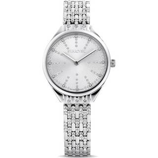 Attract Uhr, Schweizer Produktion, Pavé, Metallarmband, Silberfarben, Edelstahl