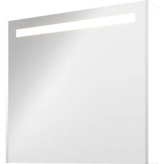 Sanibell Proline spejlskab med LED belysning og mathvid sidepaneler 80x74cm
