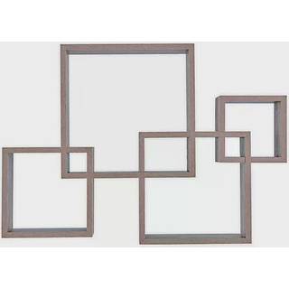 Danya B. Dekorativ vgmontering, flydende krydsende kube-accent vghylde (sort)