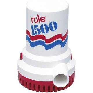 Dykpumpe elektrisk lænsepumpe Rule 1500 GPH (94.6 liter / minut), 12 V, manuel driftstart, uden niveauføler