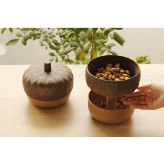 Qualy Acorn snack bowl / skål, brun