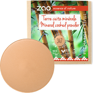 Zao Ansigt Mineral powder Refill Cooked Powder Natural 347 Natural Glow 15 g (6.800,00 kr / 1 kg) - 15 g