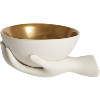 Jonathan Adler Eve gold-plated porcelain bowl - white - One Size