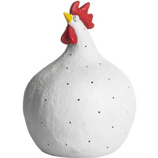 Høne, hvid, 18 cm