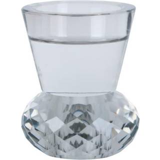 Lysestage Crystal Art duo - klar glas