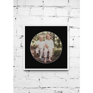 Focus Passepartout 40x40 / Round 30 dia Black w. black core - Ramme