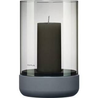 Blomus Calma Lysestage Steel Grey/smoke 20 Cm - Lysestager Stål Steel gray - 66230
