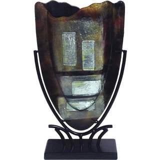 Glasvase Mosaik og Smedestativ H 37cm - Benjamin