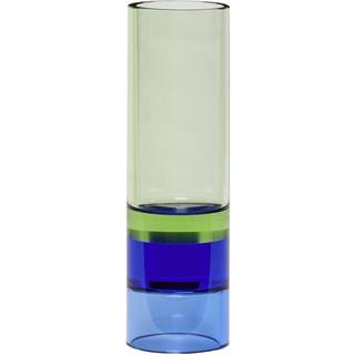 Hübsch Lysestage vase Ø5 cm Grøn-blå