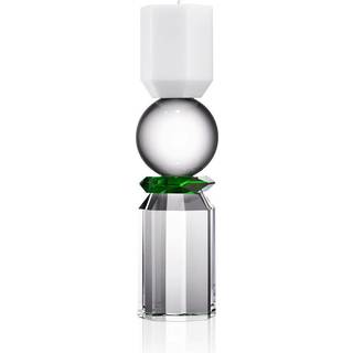 Reflections Copenhagen Candlelight And Scents - 'Memphis' tealight holder in Clear, green Handcrafted Crystal