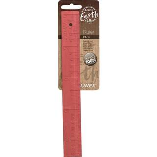 Linex Earth lineal af genanvendt træ 22cm pink