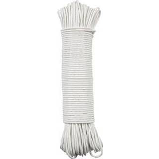 G.Funder Tøjsnor, hvid plast, 3 mm, 52 meter