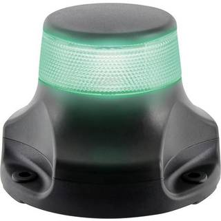 Signallanterne for topmontering Hella Naviled 360, 1.5 W, 12 - 24 V, 360°, sort plast/grilamid, 68 x Ø90 mm, grøn, for både &lt;50 meter + lyskilde LED 1.5 W