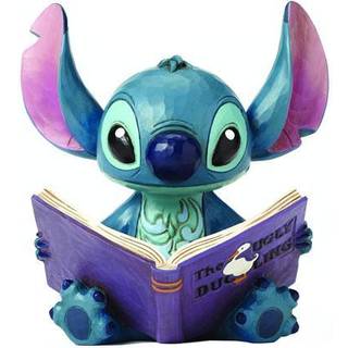 Enesco Disney -traditioner af Jim Shore Stitch med bogstenharpiksfigur 5.75 """" Bl?