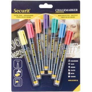 Securit kridt marker 1-2mm, sæt a 7 farver