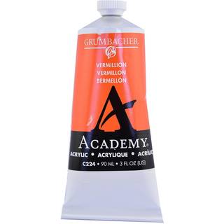 Grumbacher 90 ml Metal Tube Academy Acryl Maling Gloss Vermillion 3 FL OZ (Pack of 1)
