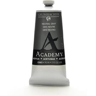 Grumbacher 90 ml Metal Tube Academy Acryl Maling Gloss Neutral Gray