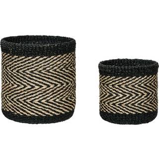 Hübsch Criss Cross kurve 2-pak Natur-sort