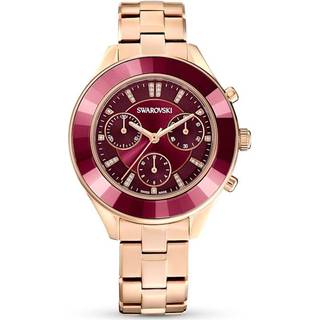 Octea Lux Sport Uhr, Schweizer Produktion, Metallarmband, Rot, Roségoldfarbenes Finish