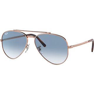 Ray - Ban Unisex RB3625 NEW AVIATOR 92023F Solbriller Metal Guld Blå Pilot Normal Skygge