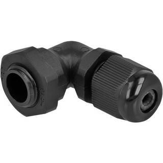 Delock vinklet kabelforskruning - 90 grader - PG7 - Sort
