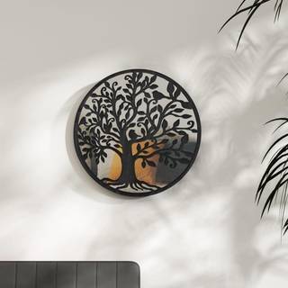 spejl 60x2,5 cm rundt jern sort