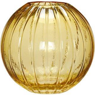 Hübsch Fleur vase rund Ø18 cm Gul