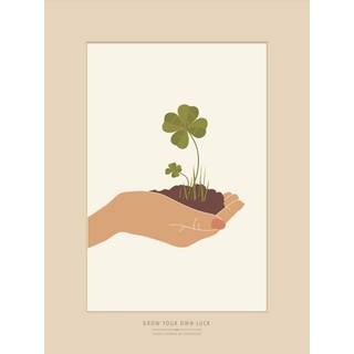 Tilbud: Spar 30% - Grow Your Own Luck - Plakat 30x40 cm fra ViSSEVASSE