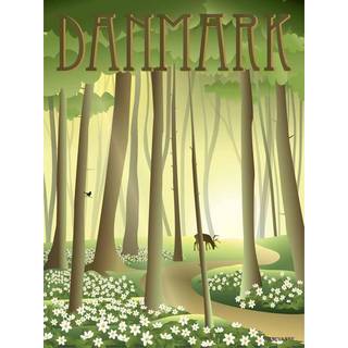 Danmark Anemoner - Plakat 30x40 cm fra ViSSEVASSE