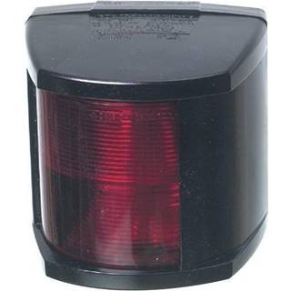 Bagbordslanterne for sidemontering Hella 2984, 25 W, 12 V, 112.5°, UV-bestandig sort plast, 108 x 107 x 90 mm, rød, for både &lt;20 meter + lyskilde Halogen (12 V/25 W)