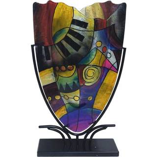 Glasvase Klaver & Smedestativ, H 47,5cm - Benjamin