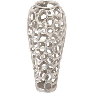 Deco 79 Benzara Metal Planter opgraderer indretningen appel af korte rum s?lv 8 """" L x 8 """" W x 19 """" H (37663)