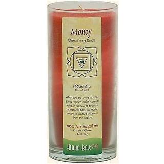 Premium duftende h?ndlavet Chakra Energy Jar | 11 oz jar stearinlys | Penge Muladhara | Yoga b?n og meditationslys | Lang forbr?nding | ?teriske