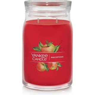 Yankee Candle Macintosh duftende signatur 20 oz stor krukke 2-wick stearinlys over 60 timers forbr?ndingstid