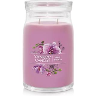Yankee Candle Wild Orchid Duftende signatur 20 oz stor krukke 2-wick stearinlys over 60 timers forbr?ndingstid