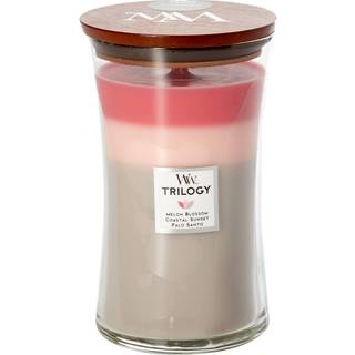 Woodwick Large Timeglass Candle Shoreline - Premium Soja Blend Wax Pluswick Innovation Wood Wick lavet i USA