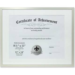 Lawrence-ramar dubbelanvändning Aluminiumdokumentram 11 med 14-tums silver