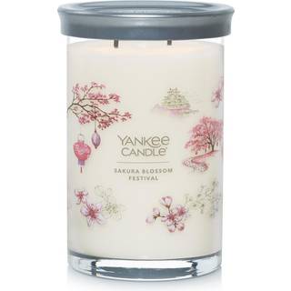 Yankee Candle Sakura Blossom Festival duftende signatur 20 oz stor tumbler 2-wick stearinlys over 60 timers forbr?ndingstid