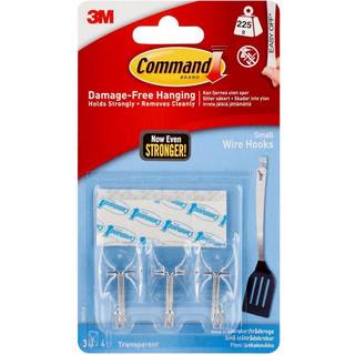 17067 | 3M Command 230g, trådkrog med vandresistente strips 3 kroge 4 små strips