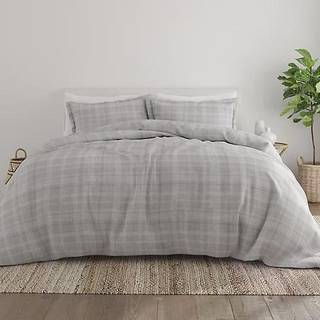 Linned Market Duvet Cover Queen (Gray) - Oplev hotellignende komfort med enestående blødhed udsøgte udskrifter og solide farver til et drømmende
