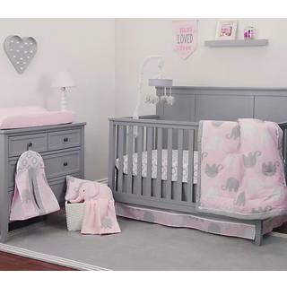 Nojo Dreamer - Pink/Grey Elephant 8 stykker dyne s?t