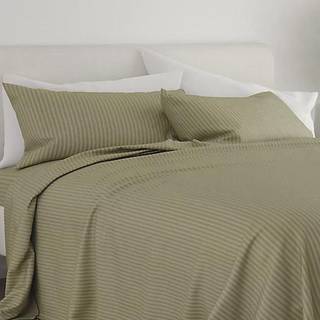 ienjoy hjem præget dobby stripe 4 stykker kvalitetsark sæt fuld vismand