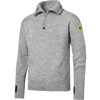 Snickers Workwear 2905 Sweater grå, med kort lynlås Grå