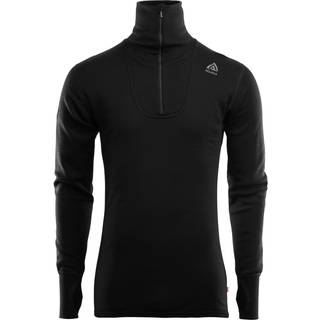 Aclima DoubleWool Polo with Zip Man Jet Black/Marengo, L