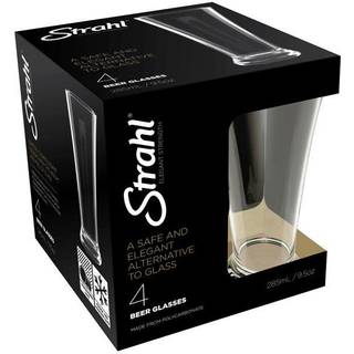 Ølglas i plast Strahl Small Pilsner Gift Pack, transparent, 28 cl, 4-pack