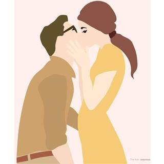 Tilbud: Spar 40% - The Kiss - Plakat 30x40 cm fra ViSSEVASSE